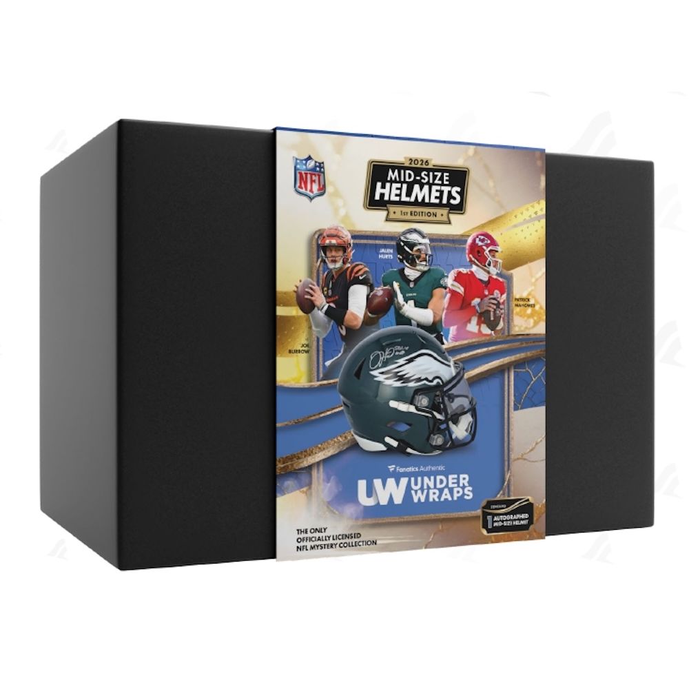 2026 Under Wraps Autographed Mid-Size MIDI Helmet (Brady, Mahomes, etc) Fanatics