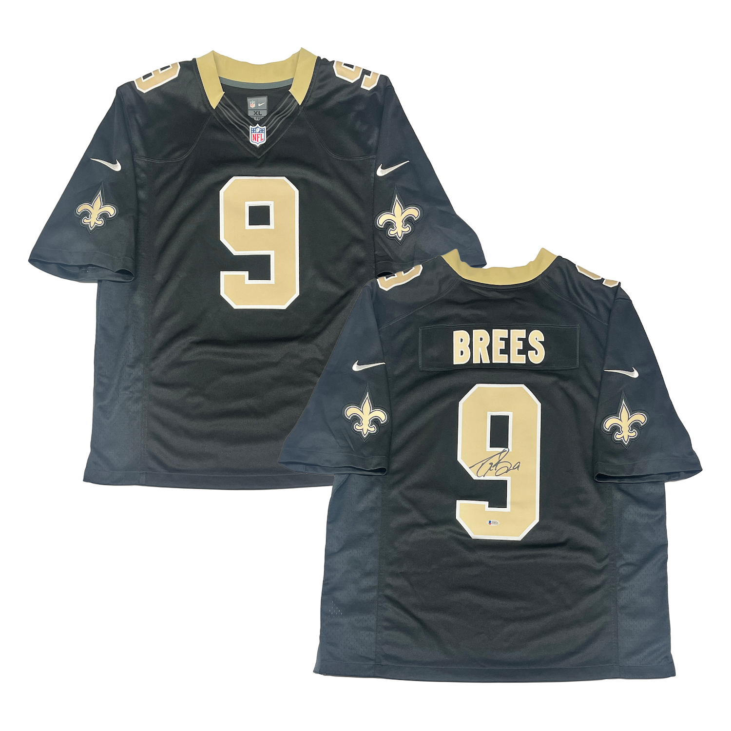 Drew Brees Autographed New Orleans Saints Nike Black Jersey Beckett
