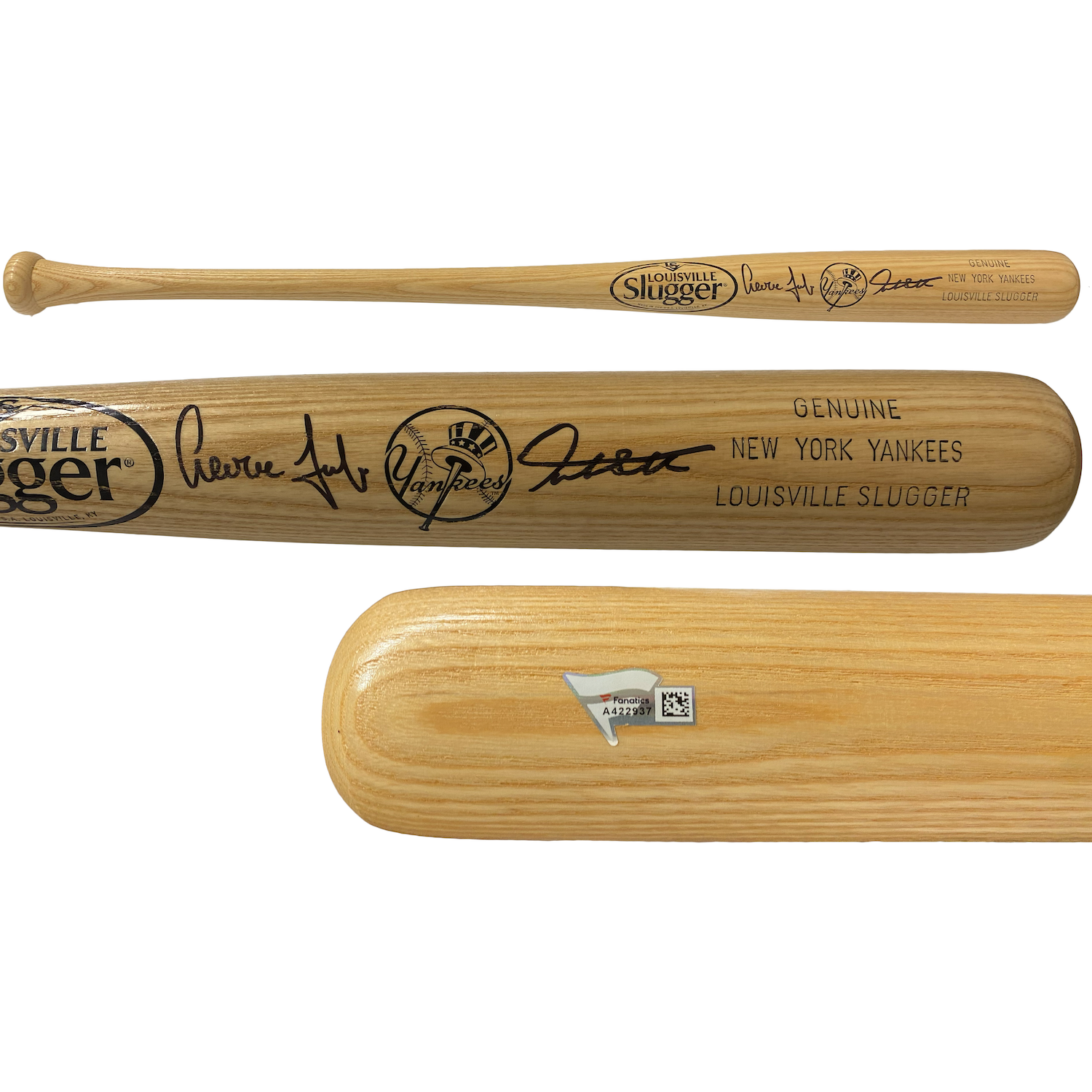 Aaron Judge / Giancarlo Stanton Autographed New York Yankees Blonde Bat Fanatics