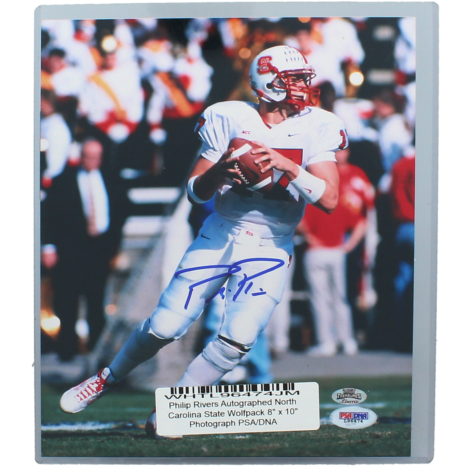 Philip Rivers Autographed North Carolina State Wolfpack 8" x 10" Photograph PSA/DNA
