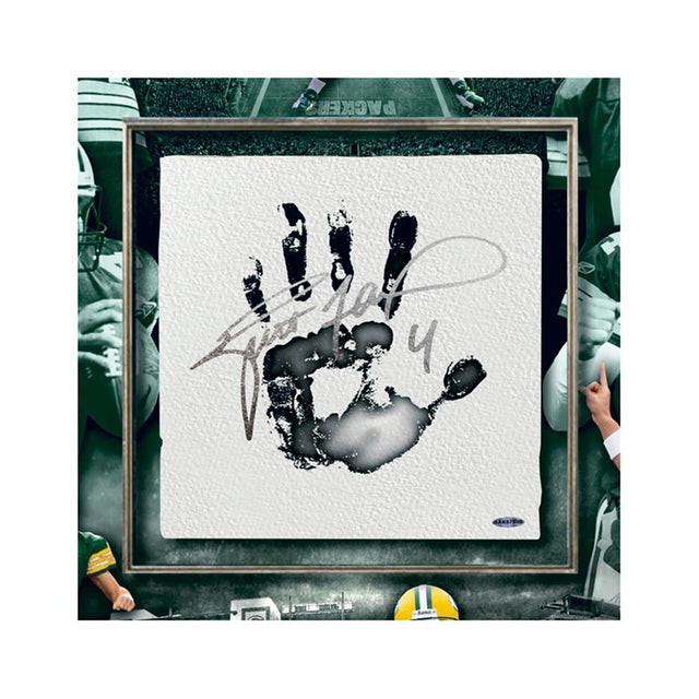 BRETT FAVRE Autographed Green Bay Packers Tegata 36 x 36 UDA LE 44