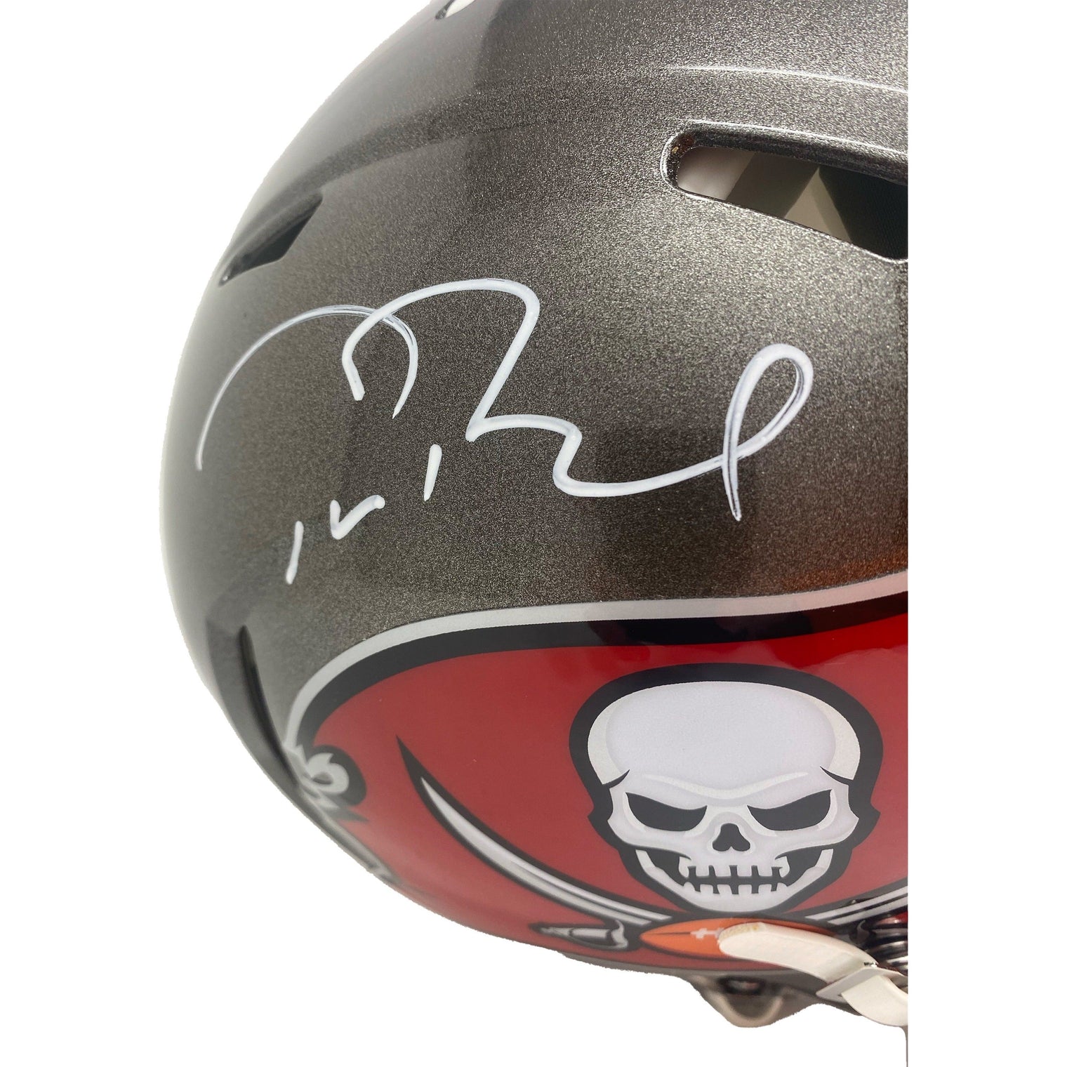 TOM BRADY Autographed Buccaneers Custom Visor Authentic Speed Helmet FANATICS