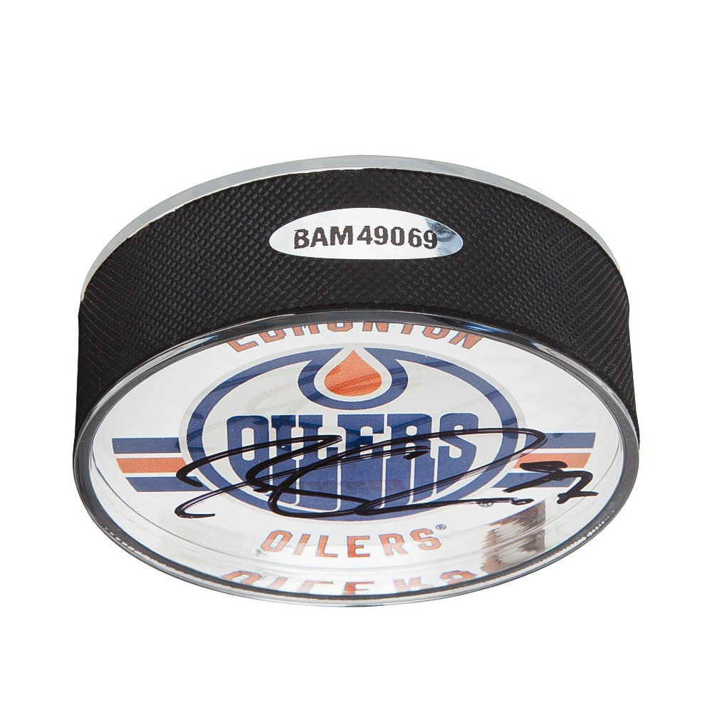 CONNOR MCDAVID AUTOGRAPHED EDMONTON OILERS ACRYLIC PUCK