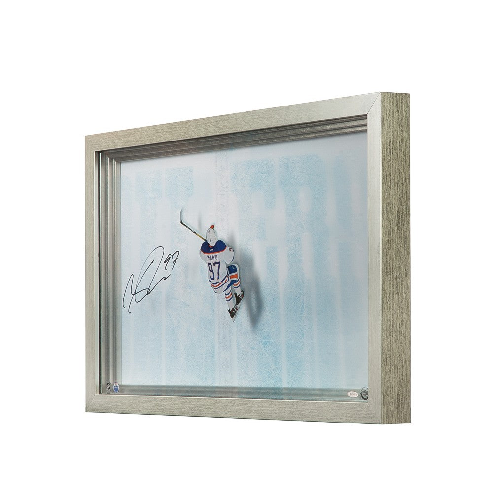 CONNOR MCDAVID Autographed Edmonton Oilers "Great from Above" Acrylic Display UDA
