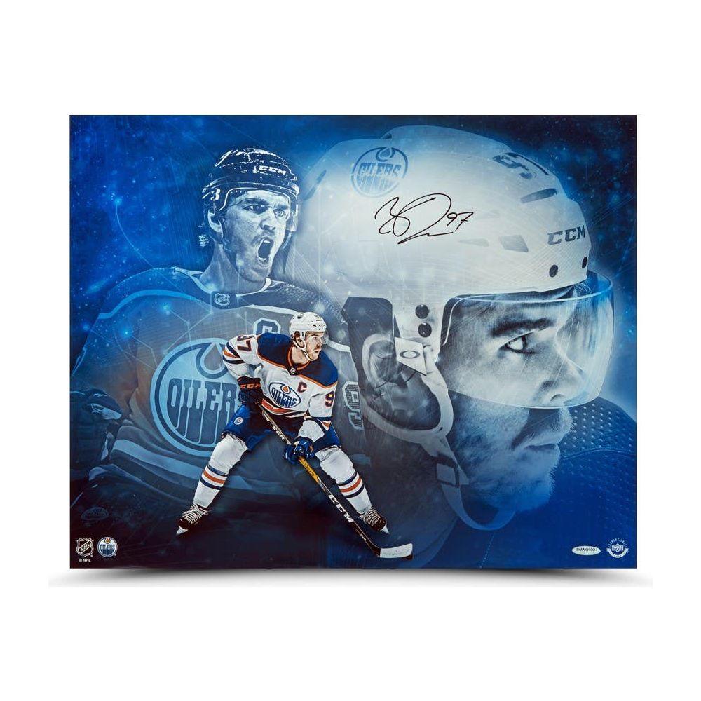 CONNOR MCDAVID Autographed “Mindset” Metallic 20x16 Photo UDA