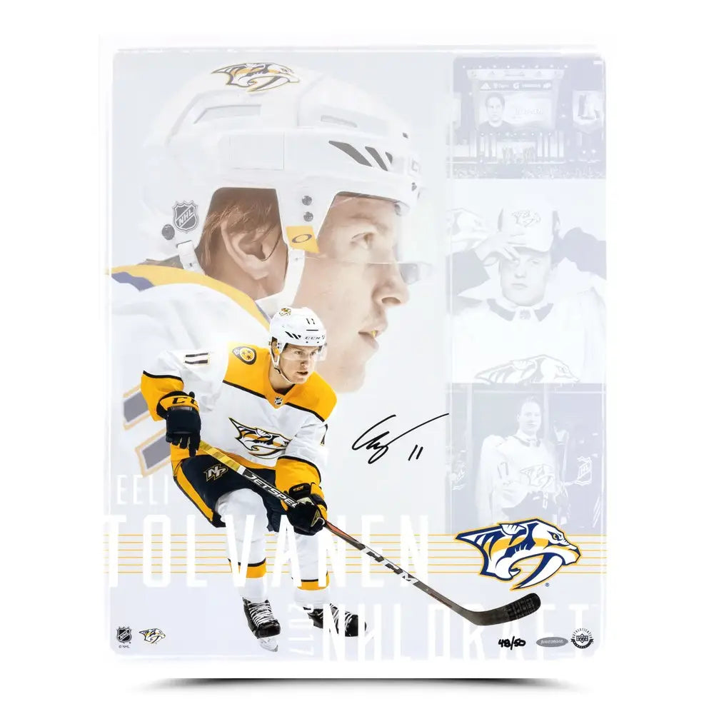 EELI TOLVANEN Autographed Nashville Predators “Draft Day” 16x20 Photo UDA