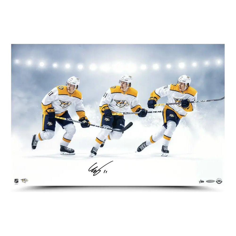 EELI TOLVANEN Autographed Nashville Predators “Triple Exposure” 24x16 Photo UDA