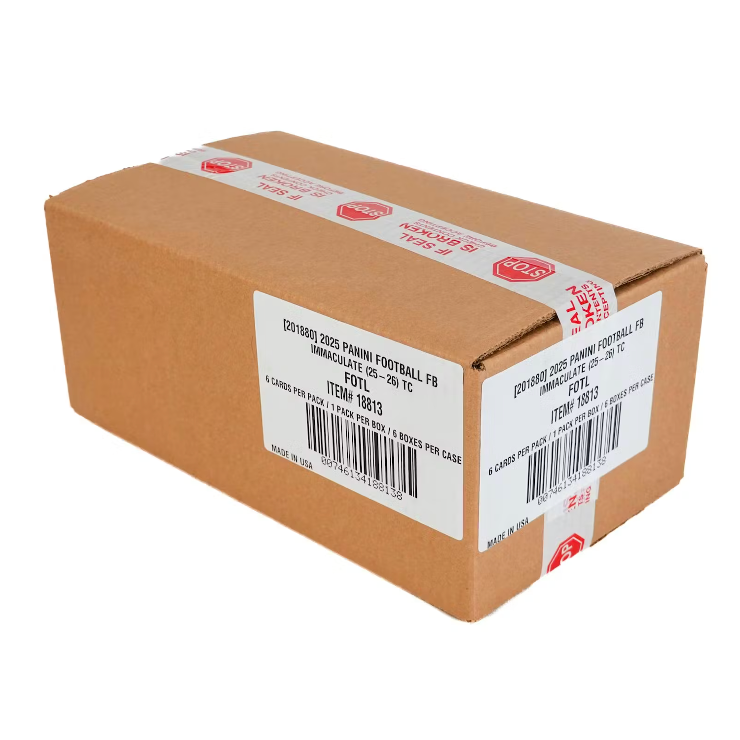 2025 Panini Immaculate Football 1st Off The Line FOTL Hobby 6-Box Sealed Case