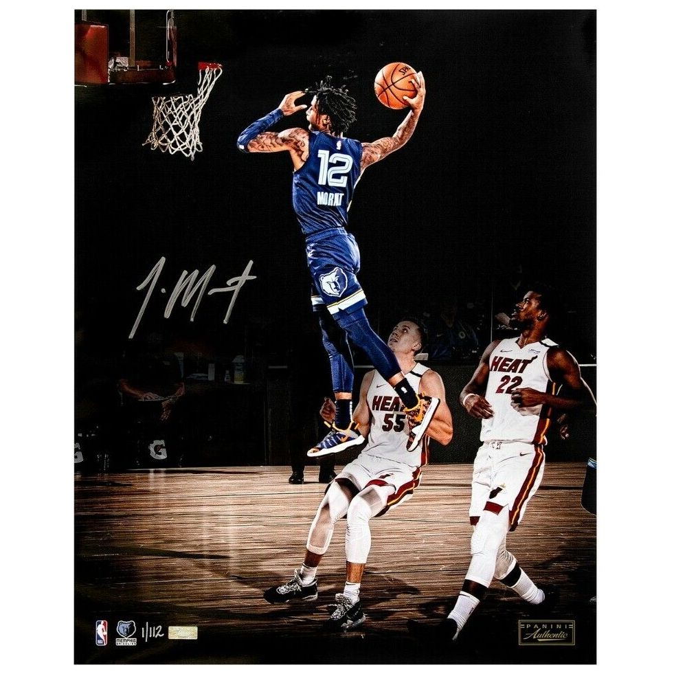 JA MORANT Autographed Grizzlies "Sky Walker" 16" x 20" Photograph PANINI LE 112