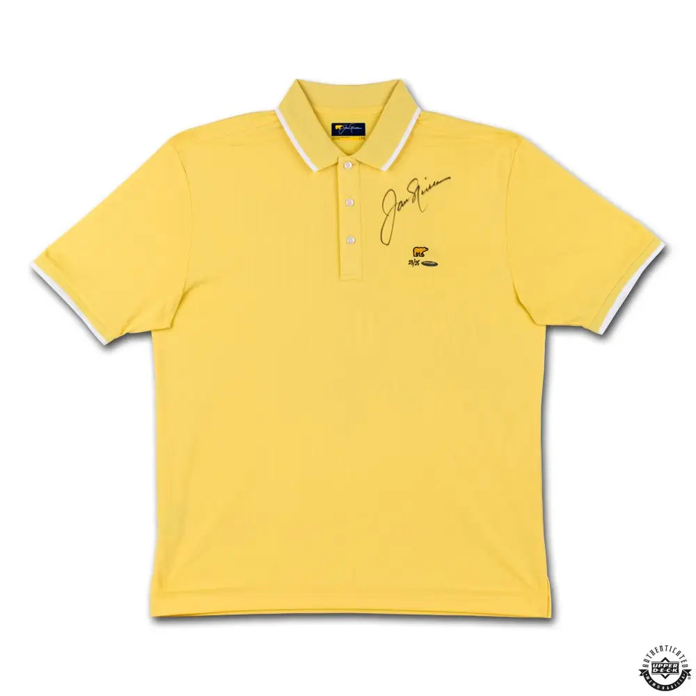 JACK NICKLAUS Autographed Golden Bear Yellow Polo UDA