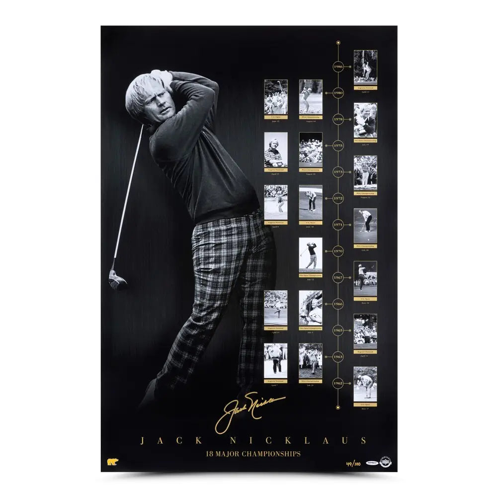 JACK NICKLAUS Autographed “The Golden Standard” 24x36 Photo UDA
