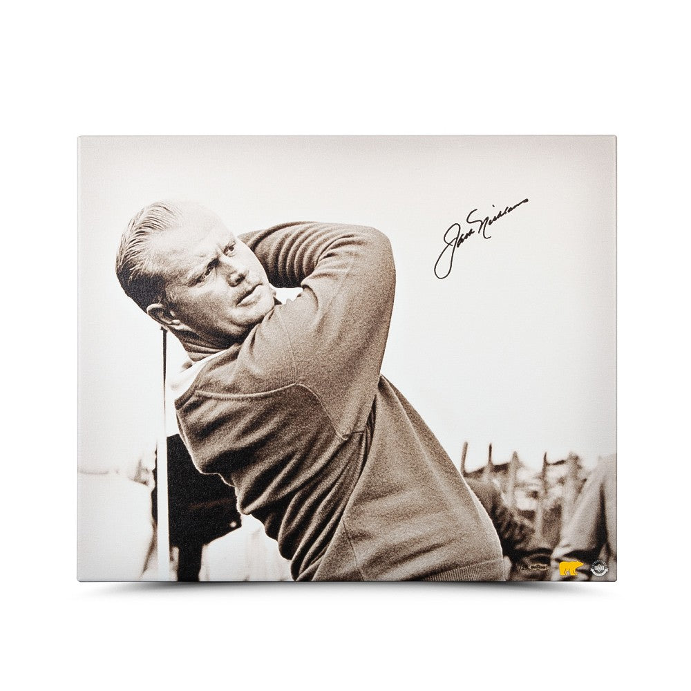 JACK NICKLAUS Autographed Up Close & Personal Canvas 20 x 24 UDA LE 25