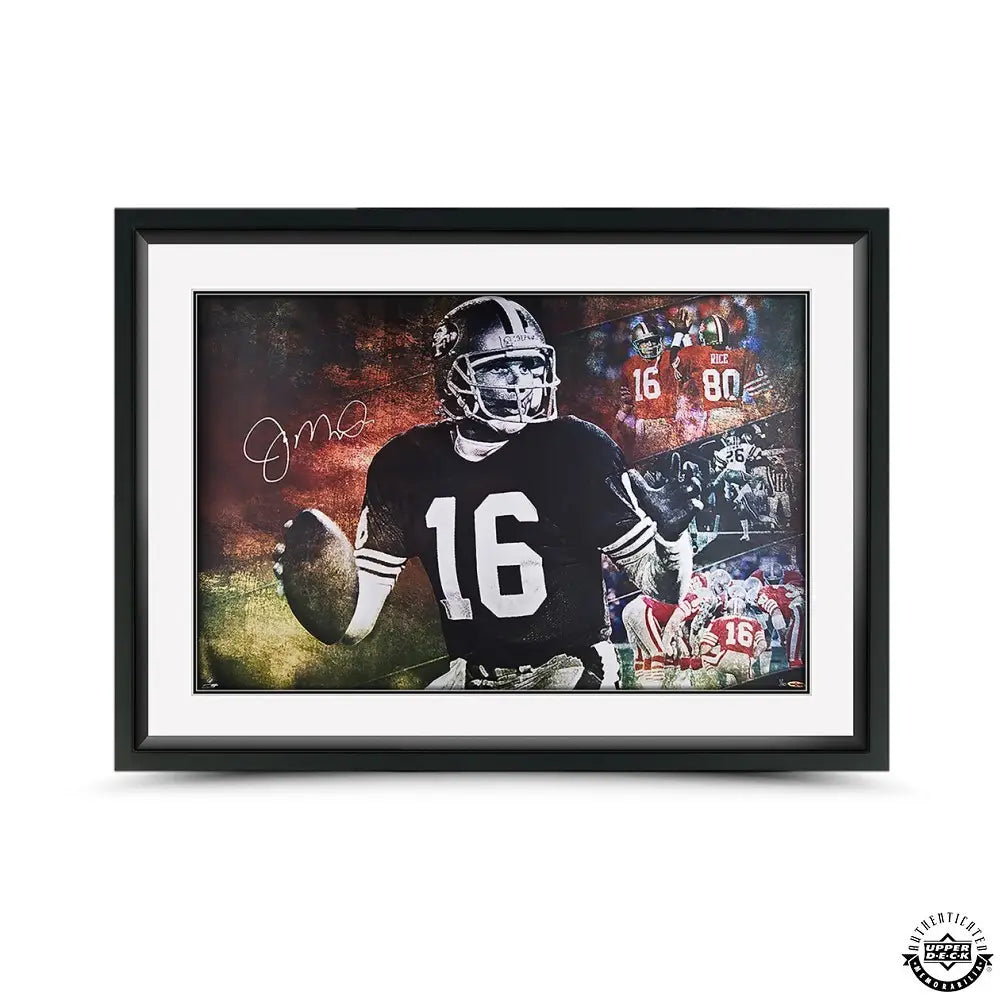 JOE MONTANA Autographed Framed “Joe Cool” 36x24 Photo UDA