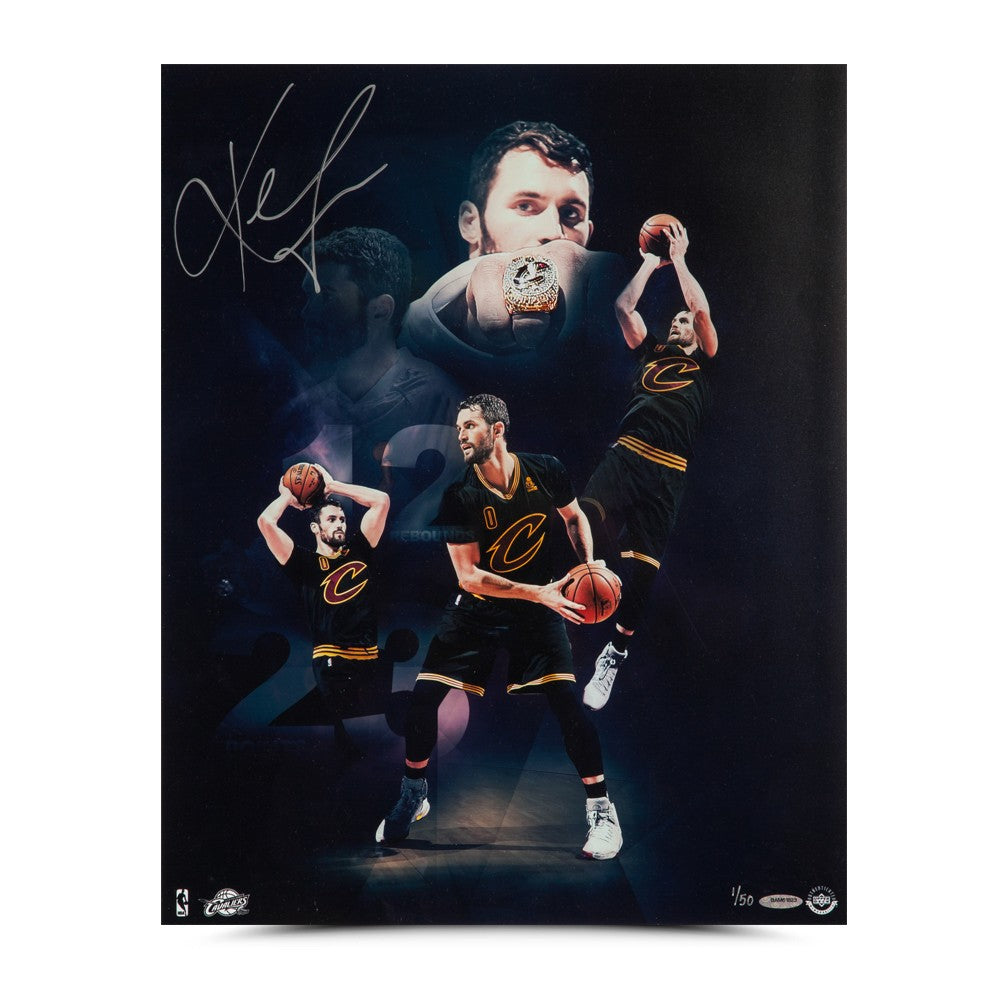 KEVIN LOVE Autographed Cleveland Cavaliers "Ring Night" 16 x 20 UDA LE 50