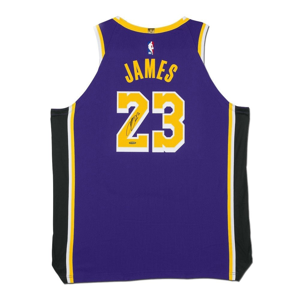 LEBRON JAMES Autographed Los Angeles Lakers Statement Edition Authentic Nike Jersey UDA