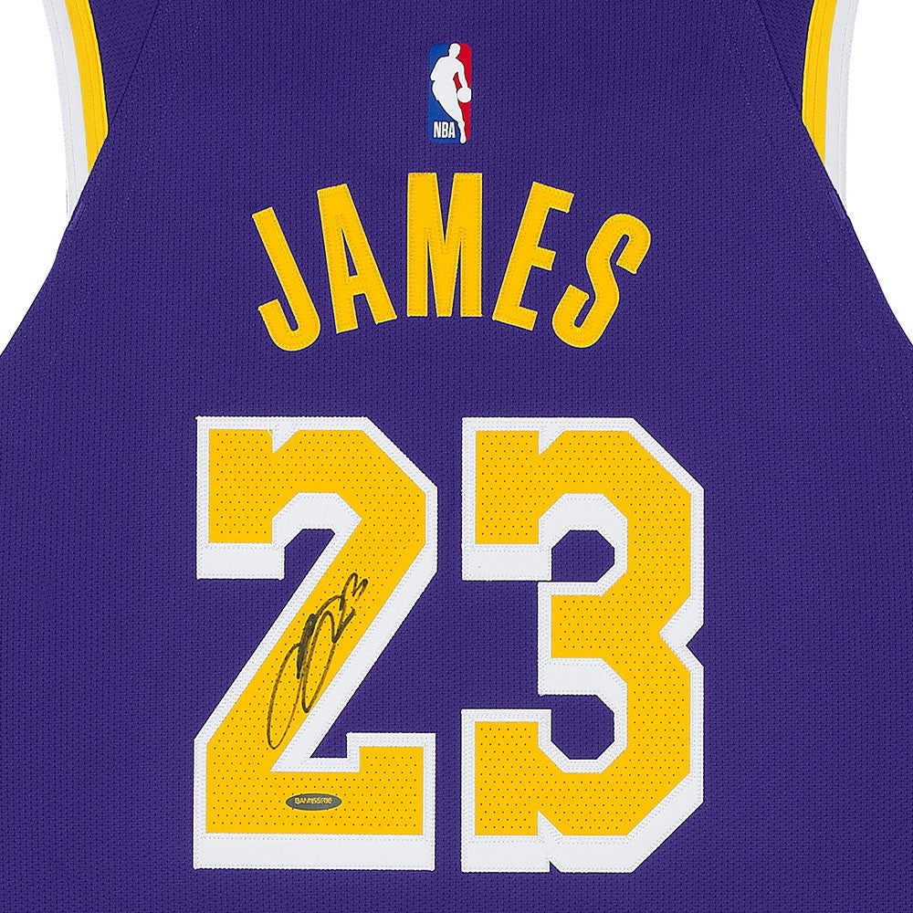 LEBRON JAMES Autographed Los Angeles Lakers Statement Edition Authentic Nike Jersey UDA