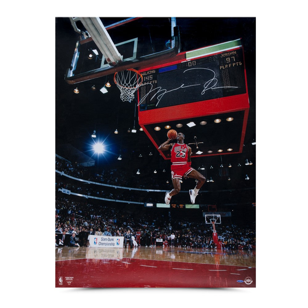 MICHAEL JORDAN Signed 88 Scoreboard 30x40 Photograph UDA.