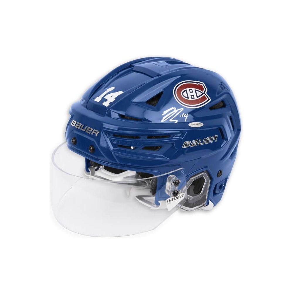 NICK SUZUKI Autographed Bauer Blue Montreal Canadiens Helmet UDA