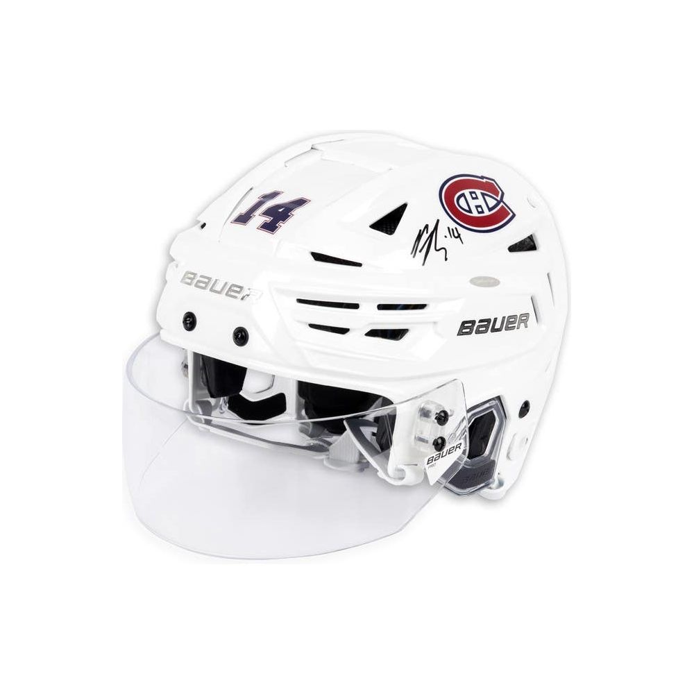 NICK SUZUKI Autographed Bauer White Montreal Canadiens Helmet UDA