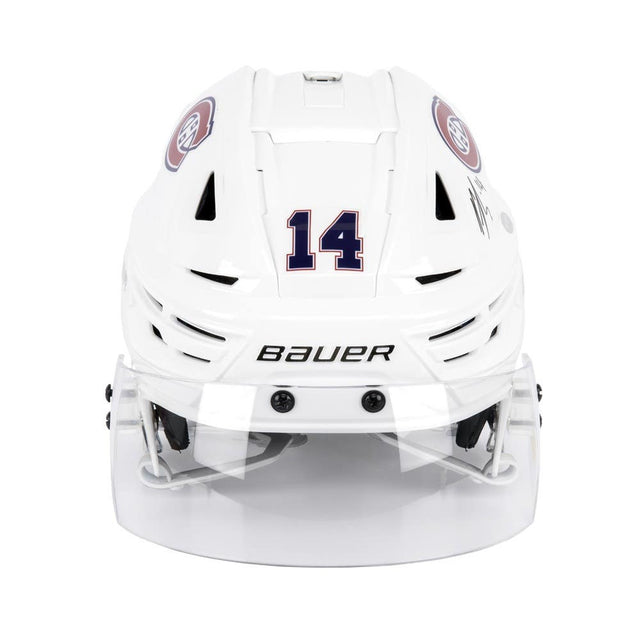 NICK SUZUKI Autographed Bauer White Montreal Canadiens Helmet UDA