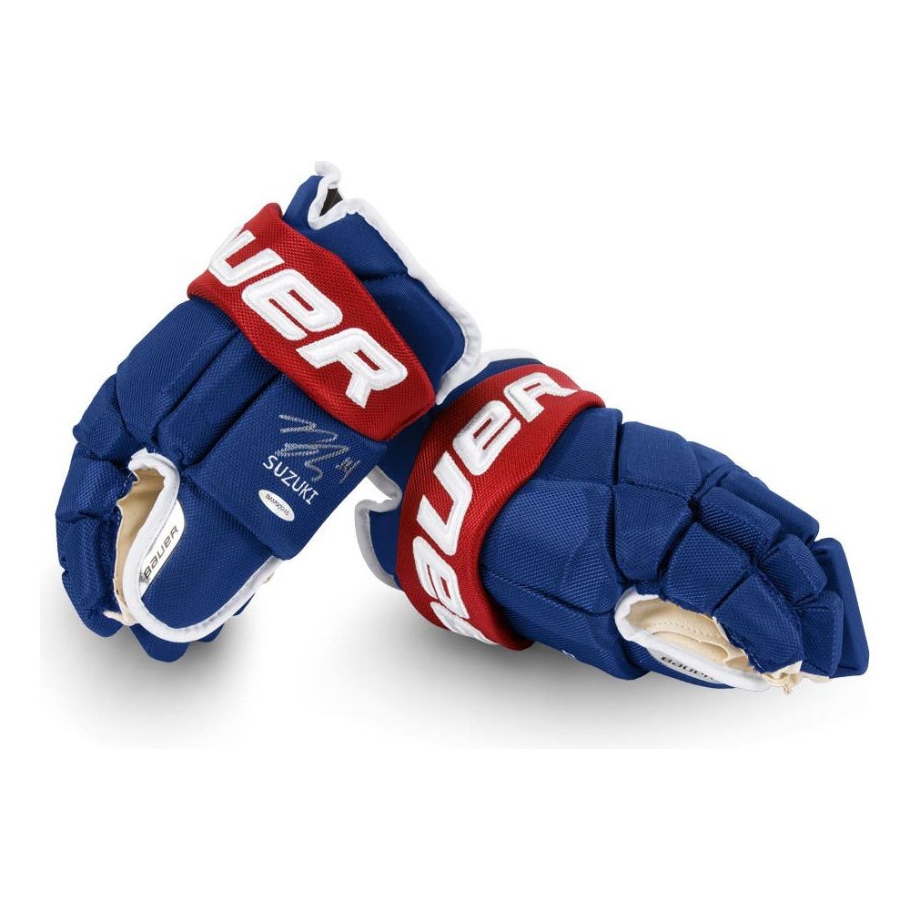 NICK SUZUKI Autographed Montreal Canadiens Bauer Vapor Pro Glove UDA