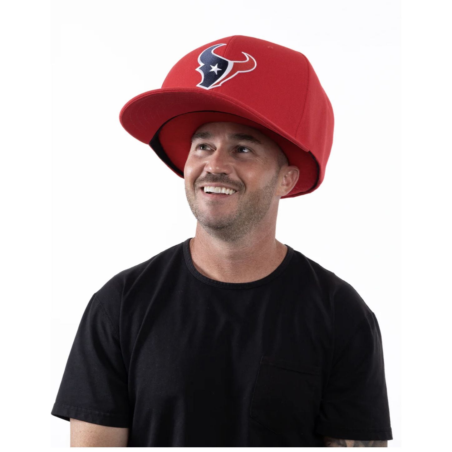 OVERSIZED SUPER FAN HAT in Black Houston Texans "H Town" logo (Fun Gift!)