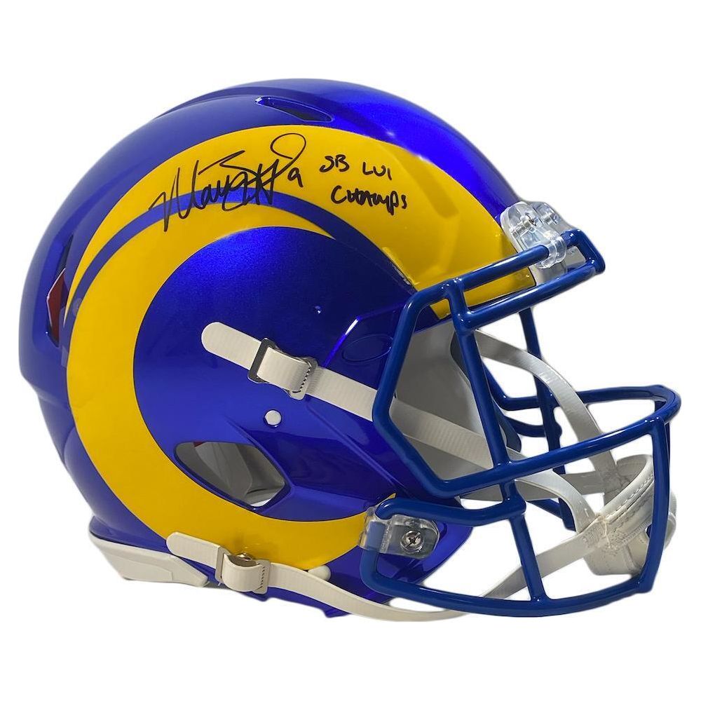Matthew Stafrord Autographed "SB LVI Champs" Rams Authentic Helmet Fanatics