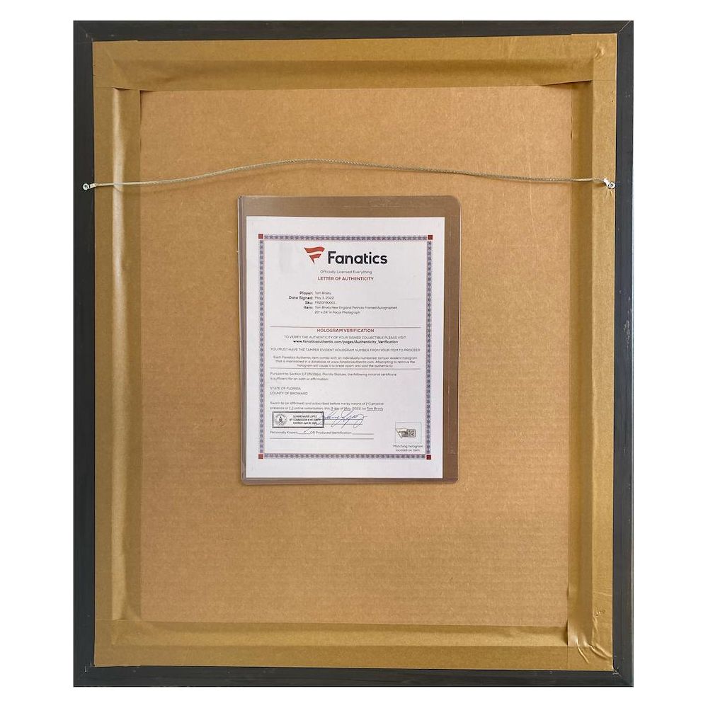 TOM BRADY Autographed New England Patriots 20" x 24" 'In Focus' Photograph FANATICS