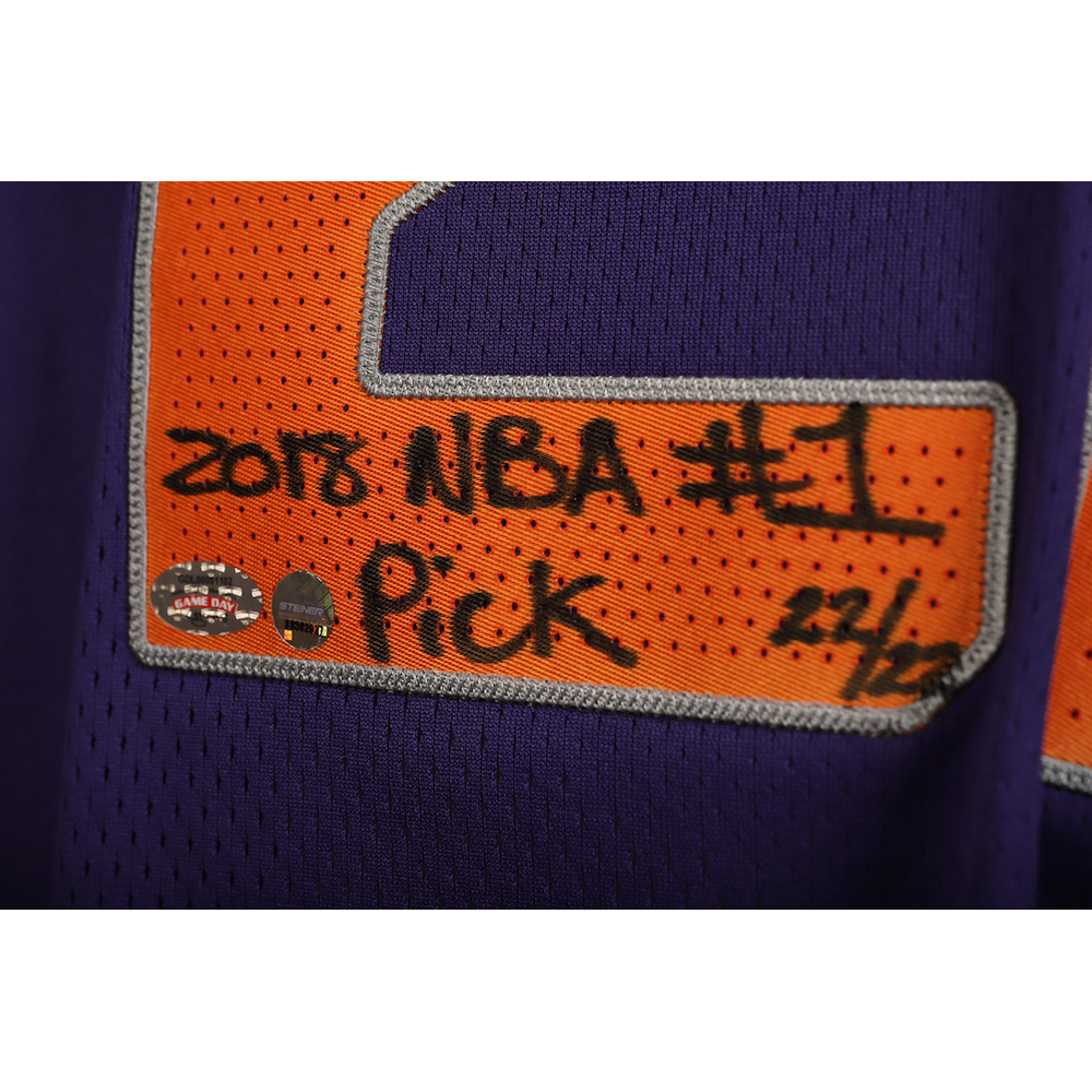 DEANDRE AYTON Autographed and Inscribed “2018 NBA #1 Pick” Authentic Purple Nike Phoenix Suns Jersey - Limited Edition of 22 - GAME DAY LEGENDS & STEINER
