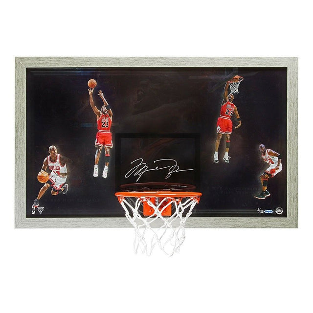 MICHAEL JORDAN Autographed Chicago Bulls "Winning" Acrylic Backboard Display UDA LE 123