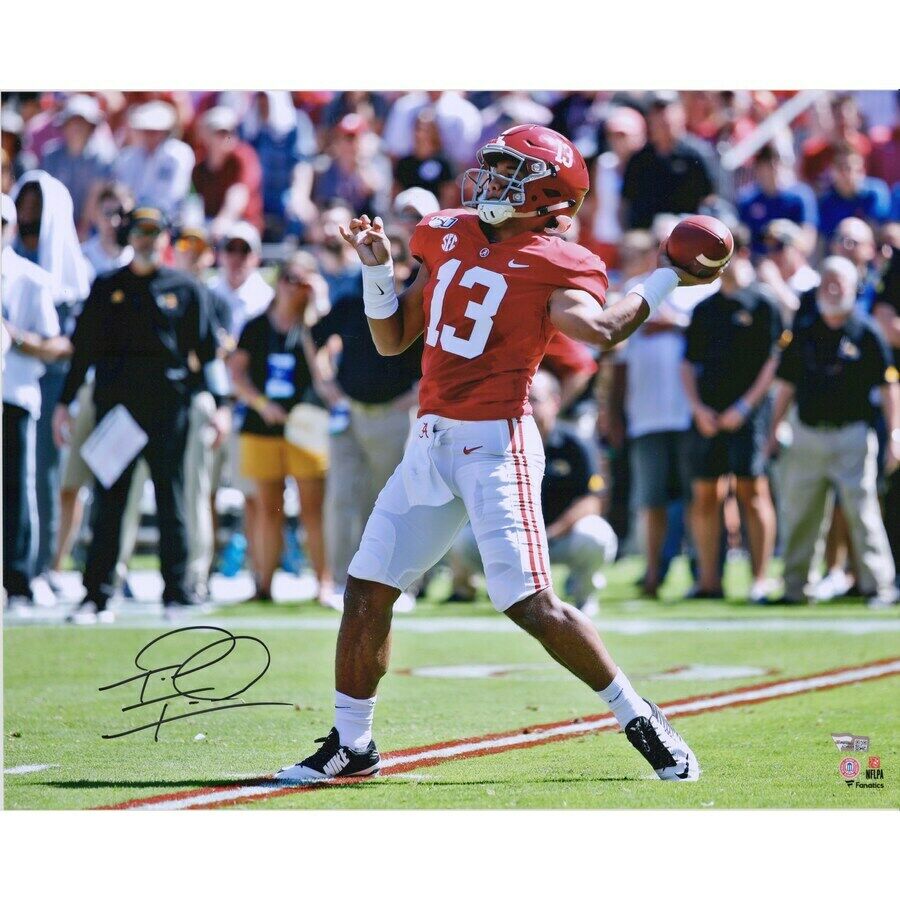 TUA TAGOVAILOA Autographed Alabama Crimson Tide "Passing" 16" x 20" Photograph FANATICS