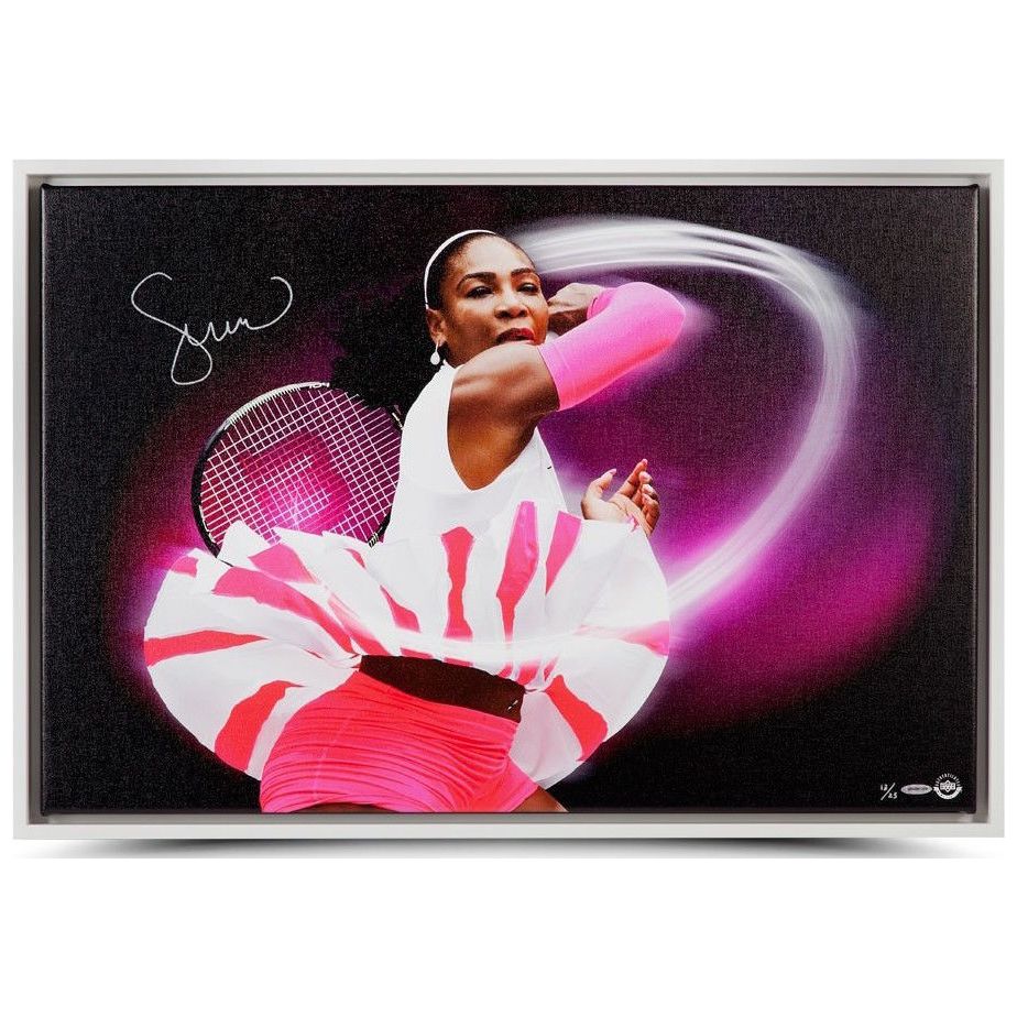 SERENA WILLIAMS Autographed Framed "Pioneer" Canvas 30" x 20" UDA LE 25