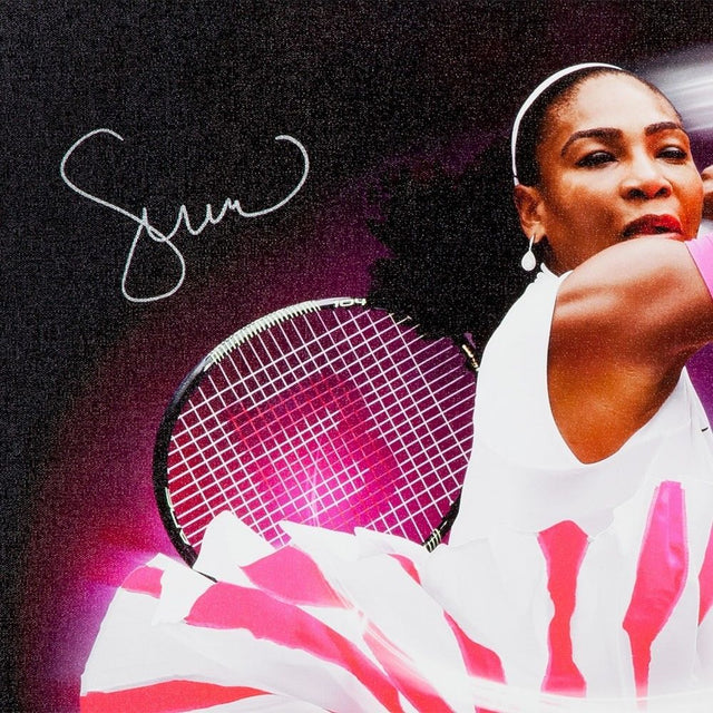 SERENA WILLIAMS Autographed Framed "Pioneer" Canvas 30" x 20" UDA LE 25