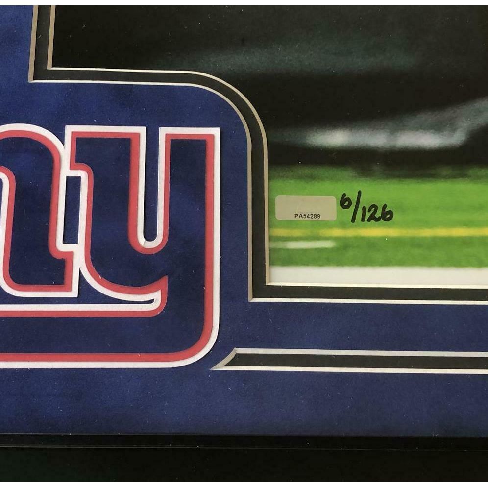 SAQUON BARKLEY Autographed New York Giants "Breakaway" 16x20 Photograph PANINI LE 6/126