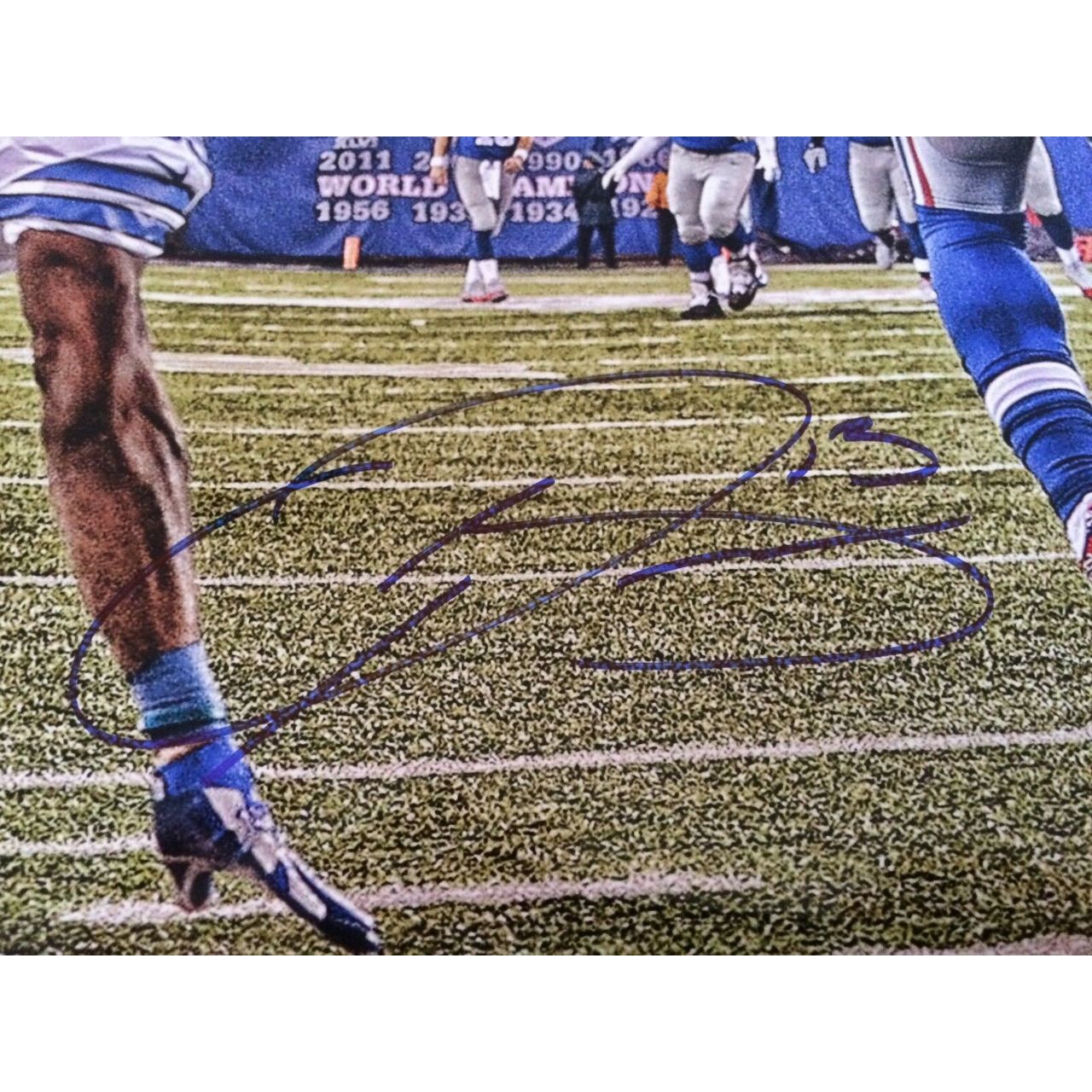 ODELL BECKHAM JR. New York Giants Signed 'One Handed Catch' Metallic Paper Framed 20 x 24 Photo (Overall Dimensions are 24 x 28) STEINER Limited Edition of 113