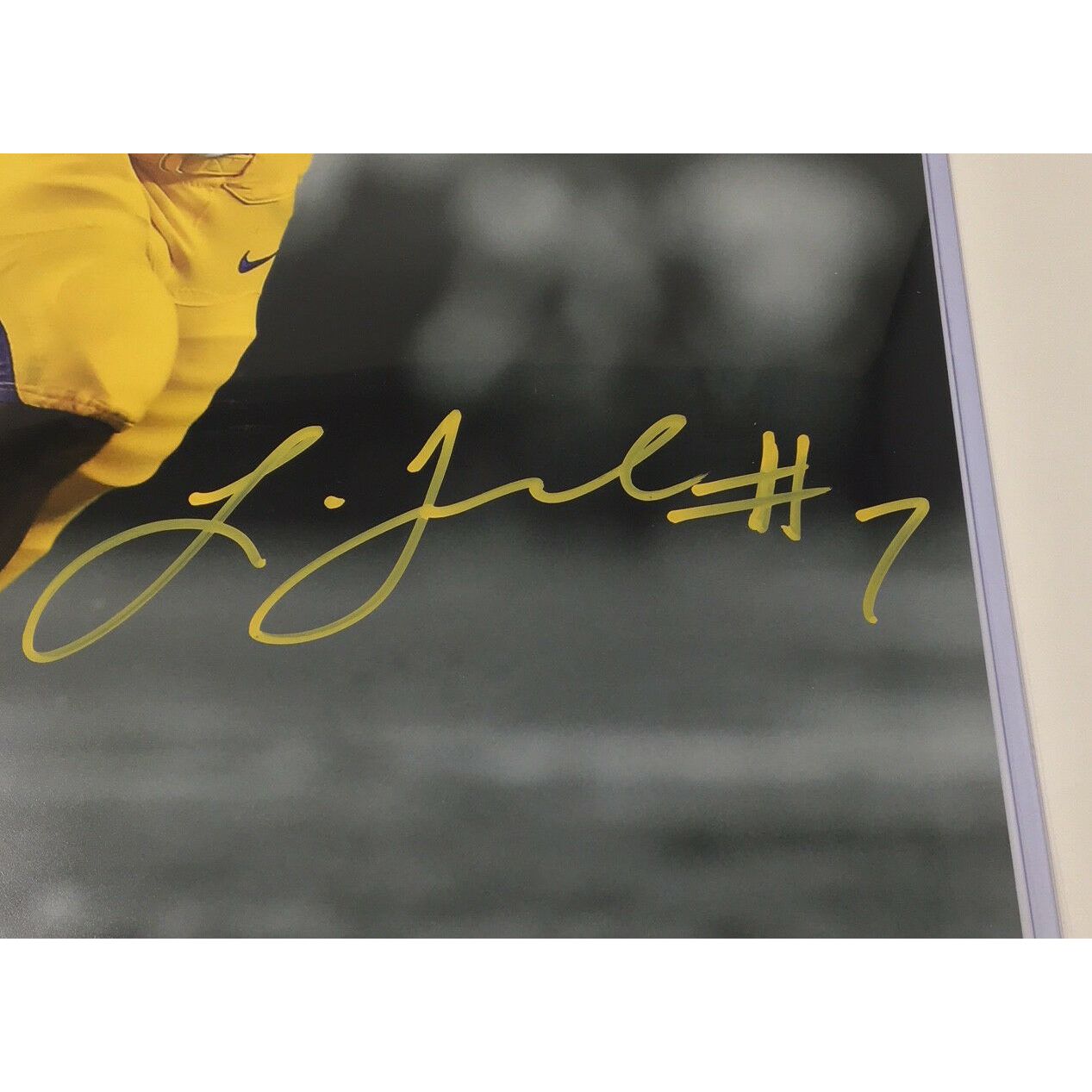 LEONARD FOURNETTE Signed 16 x 20 "Breakaway Speed" Photograph PANINI LE 7/27