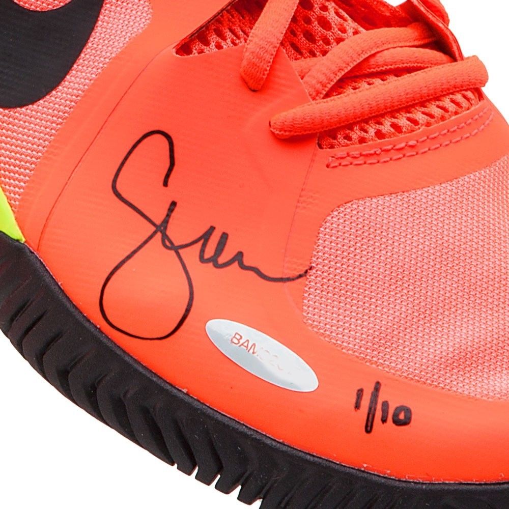 SERENA WILLIAMS Autographed / Inscribed Pink Nike Flare Shoes UDA LE 10