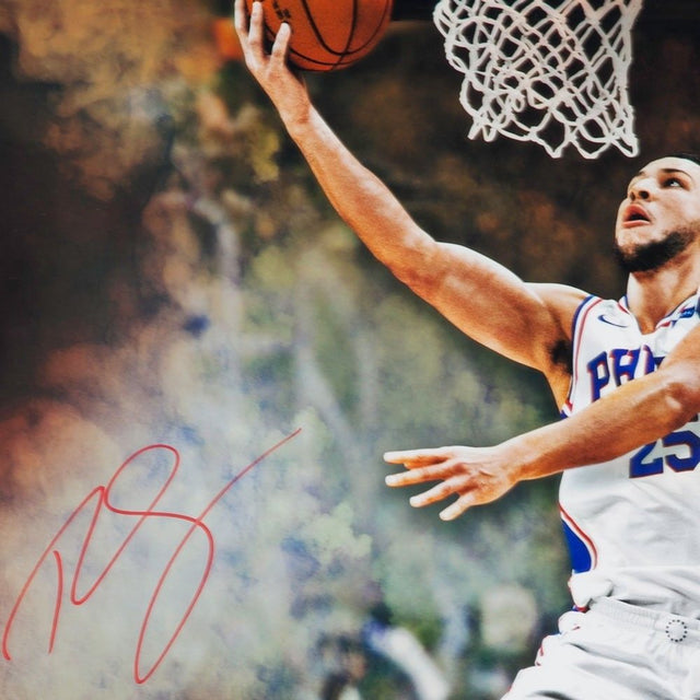 BEN SIMMONS Autographed "Reverse" 20 x 24 Philadelphia 76ers Photograph UDA