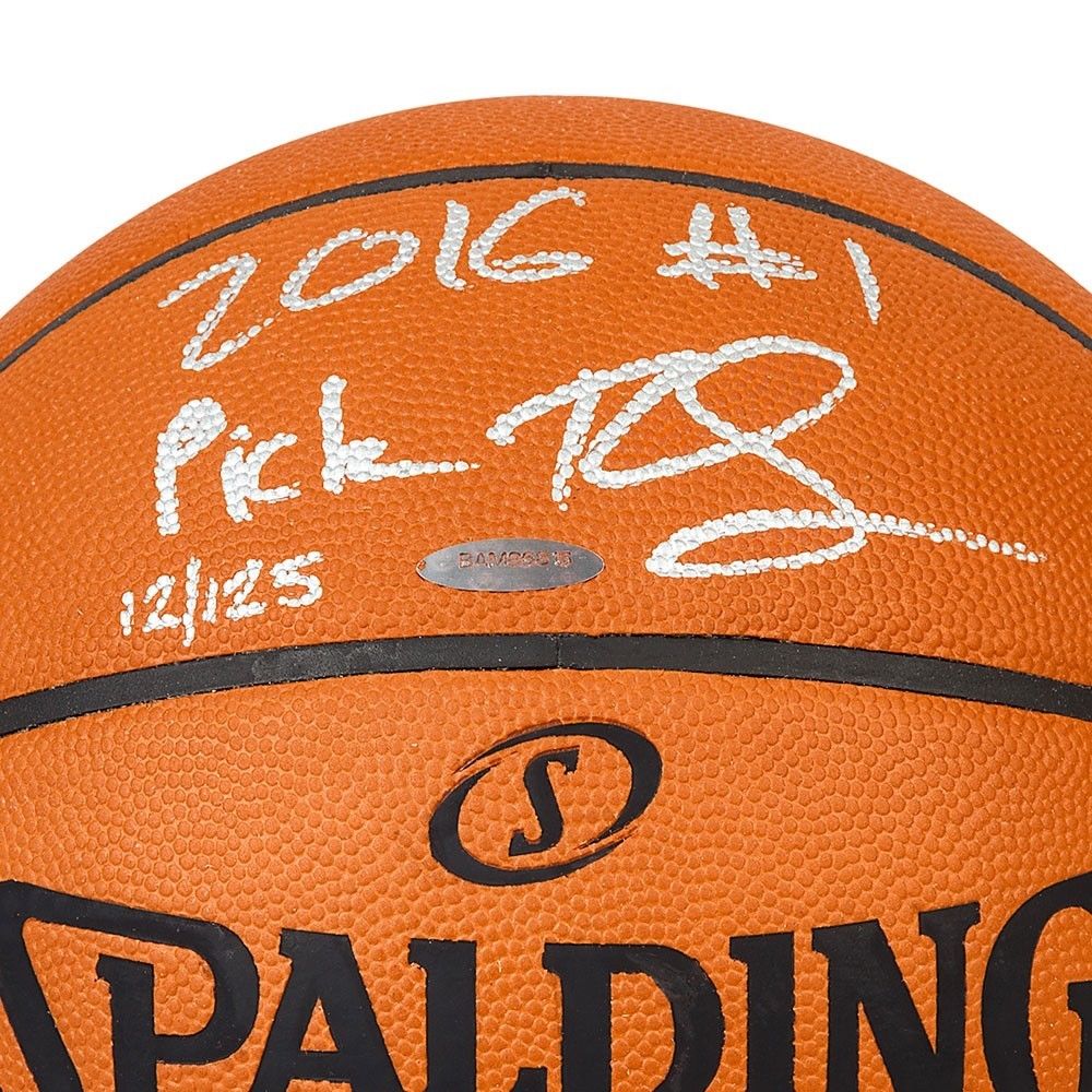BEN SIMMONS Signed & Inscribed Philadelphia 76ers "2016 #1 Pick" Authentic Basketball UDA LE 50