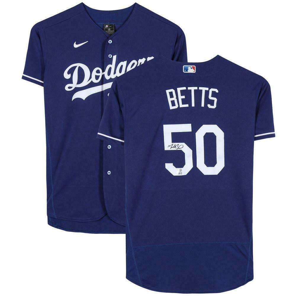 MOOKIE BETTS Autographed Los Angeles Dodgers Authentic Blue Jersey FANATICS