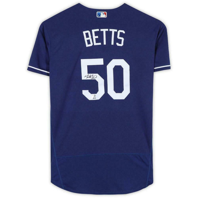 MOOKIE BETTS Autographed Los Angeles Dodgers Authentic Blue Jersey FANATICS