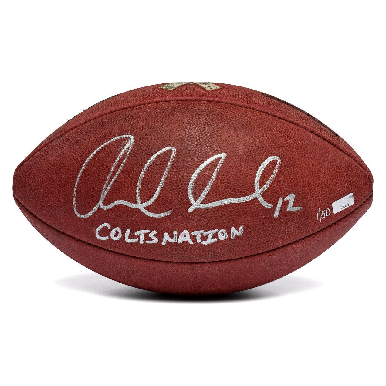 ANDREW LUCK Autographed / Inscribed "COLTSNATION" Salute the Troops Authentic Football Limited Edition of 50 PANINI