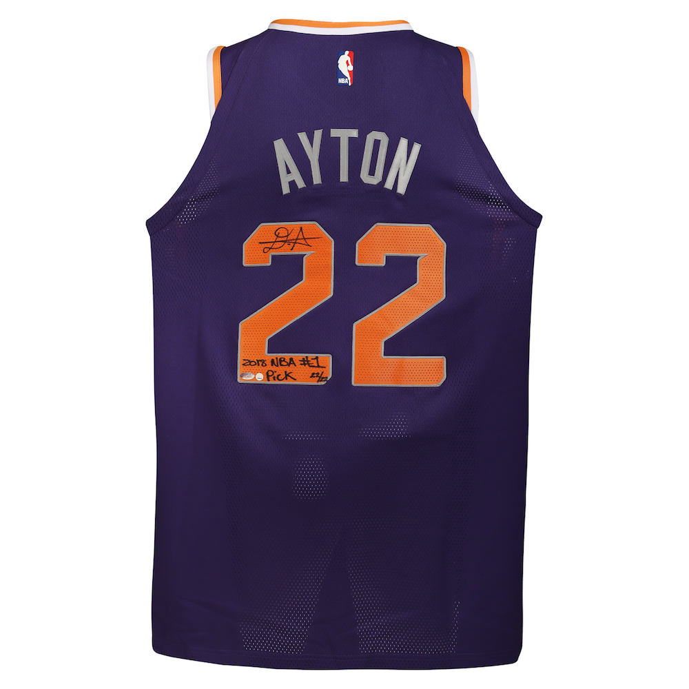 DEANDRE AYTON Autographed and Inscribed “2018 NBA #1 Pick” Authentic Purple Nike Phoenix Suns Jersey - Limited Edition of 22 - GAME DAY LEGENDS & STEINER