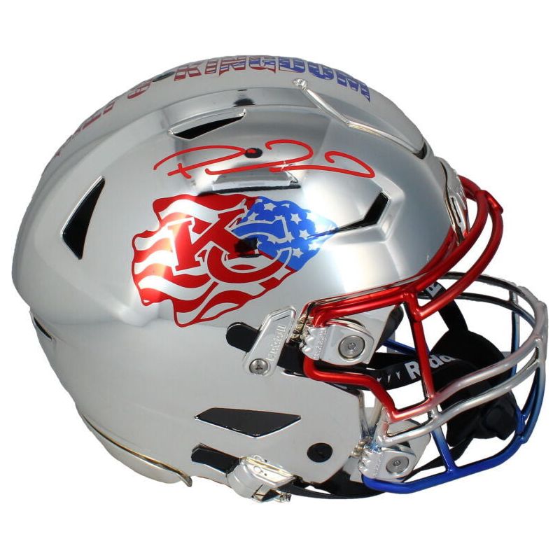 Patrick Mahomes Autographed Kansas City Chiefs USA Chrome Inlay Authentic SpeedFlex Helmet Beckett