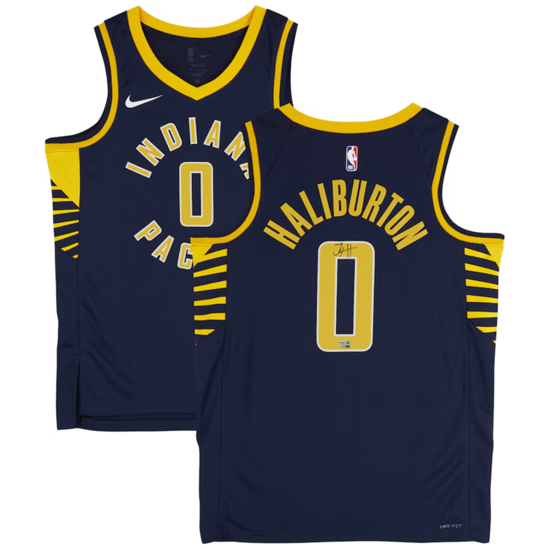 Tyrese Haliburton Autographed Indiana Pacers Nike Navy Icon Swingman Jersey Fanatics