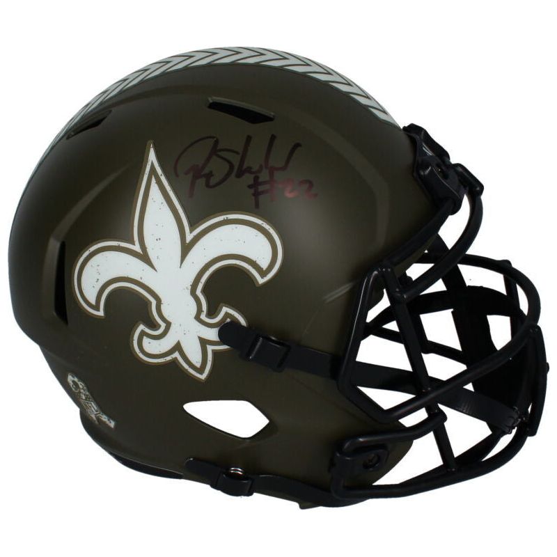 Rashid Shaheed Autographed (Black) New Orleans Saints '22 STS Full Size Speed Helmet Beckett