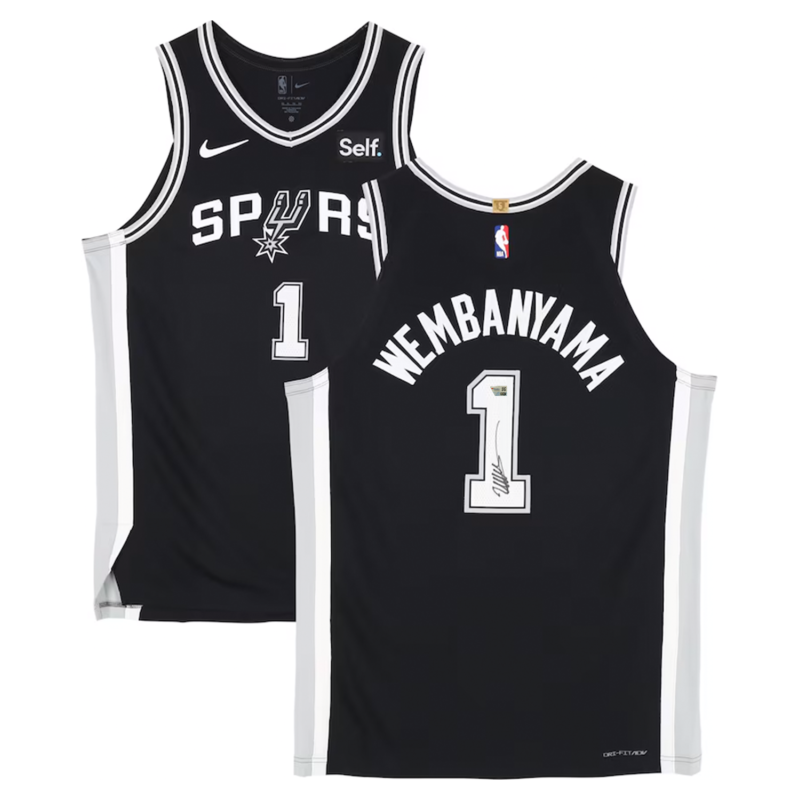 Victor Wembanyama Autographed San Antonio Spurs Authentic Black Icon Ed. Jersey Fanatics
