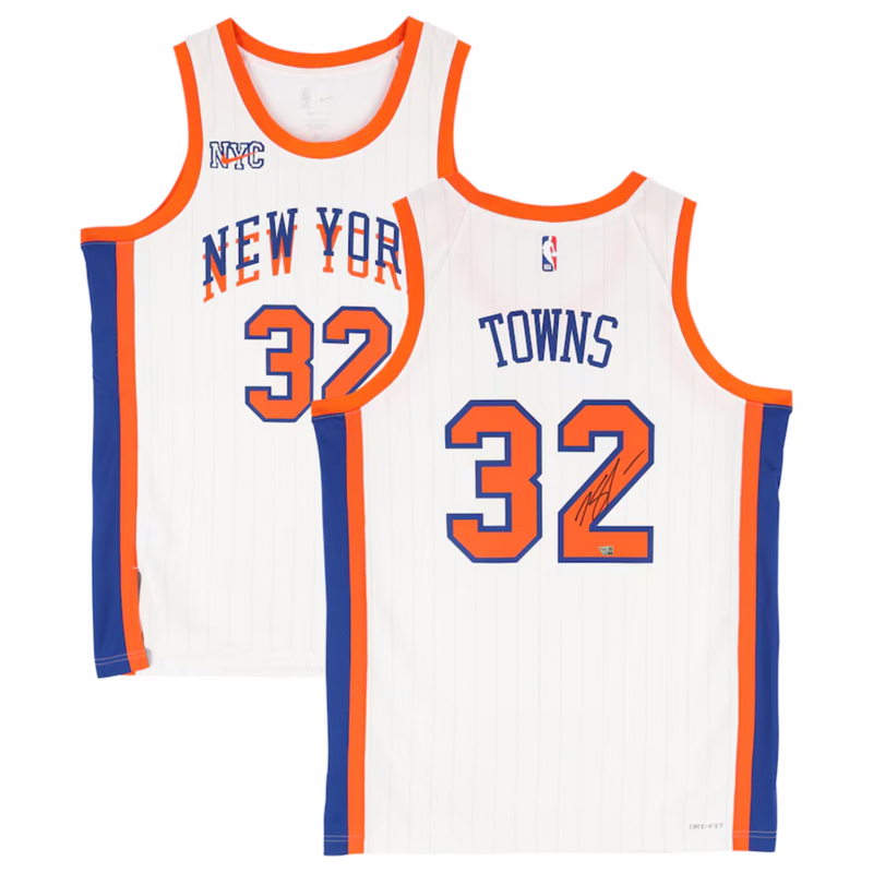 Karl-Anthony Towns Autographed New York Knicks Nike 2024-25 City Edition Jersey Fanatics
