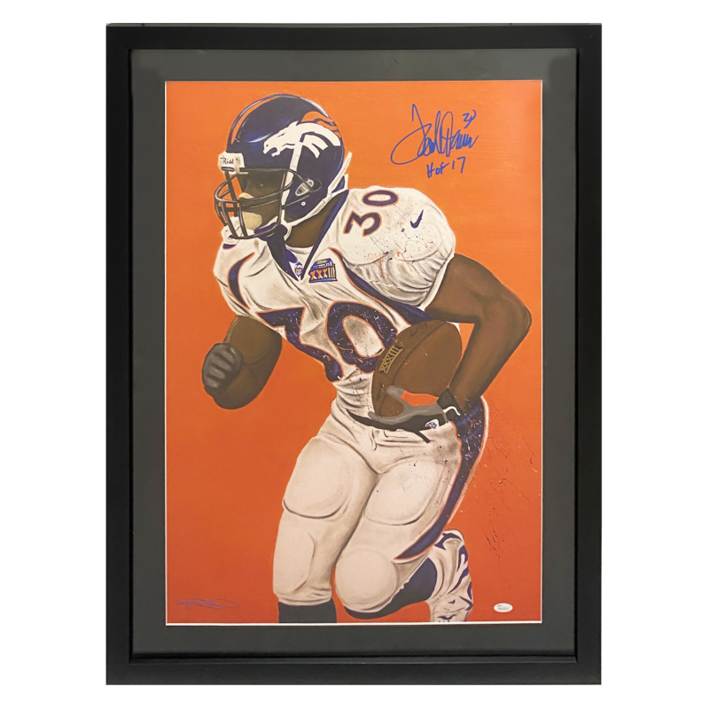 Terrell Davis Autographed "HOF 17" Denver Broncos 20" x 30" Framed Photo JSA