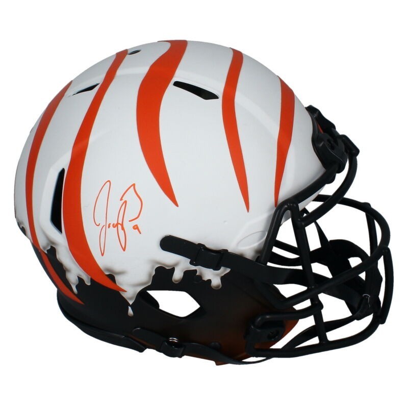 Joe Burrow Autographed Cincinnati Bengals Custom Drip Authentic Helmet Fanatics